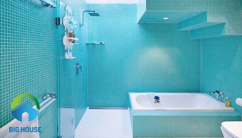 gạch ốp nhà tắm màu xanh 1