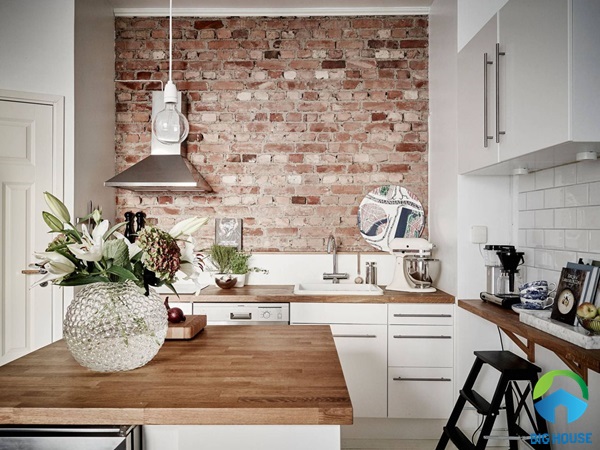gạch gốm ốp tường cho không gian phòng bếp 