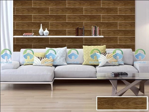 Mẫu gạch ốp tường phòng khách giả gỗ đẹp Prime 09517 sở hữu họa tiết vân gỗ tự nhiên