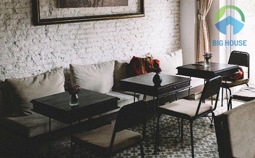 Trang trí quán cà phê bằng gạch bông 