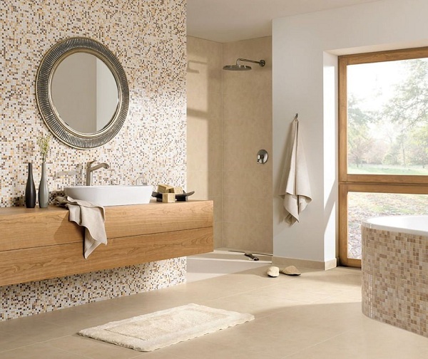 Gạch mosaic ốp nhà tắm nhiều màu sắc độc đáo