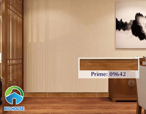 Gạch ốp chân tường 12x60 Prime 09642 họa tiết giả gỗ, tone màu nâu đậm