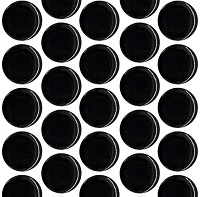 Gạch mosaic màu đen hình tròn 