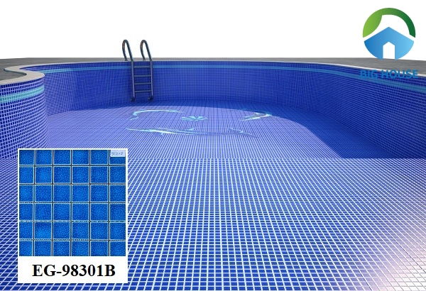 Mẫu gạch mosaic xanh dương EG - 98301B sinh động và ấn tượng