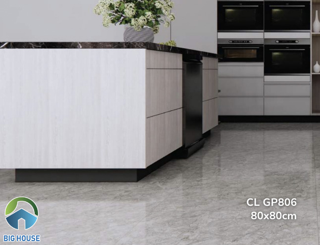 Với bề mặt hoạ tiết vân dày đặc nhưng lại không hề bị rối mắt, gạch granite Viglacera giúp nâng tầm không gian phòng bếp sang trọng, phù hợp với nội thất cùng tone màu