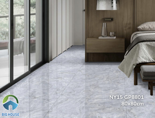 Được lấy cảm hứng từ thành phố New York, mẫu gạch vân đá marble tông xám xanh thể hiện trọn vẹn được nét kiến trúc hiện đại, tân tiến bậc nhất của nhịp sống đô thị
