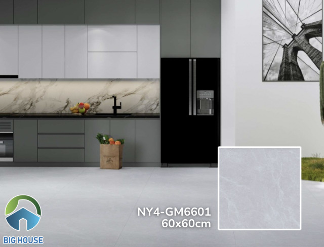 Gạch lát nền Viglacera 60x60 sẽ giúp mở rộng tối đa không gian phòng bếp