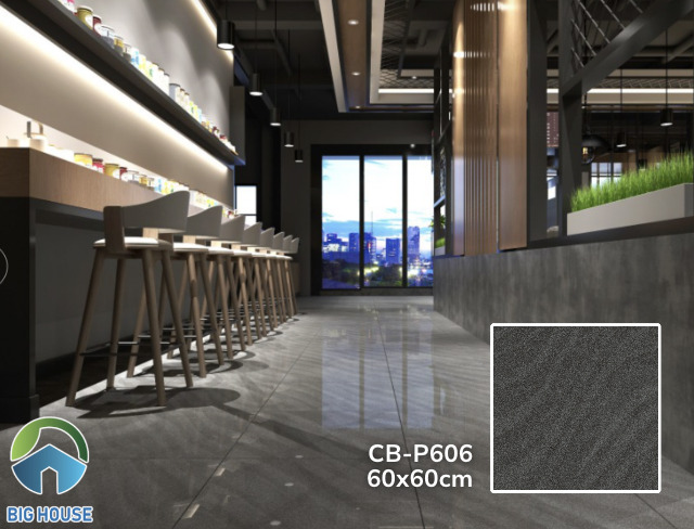 Gạch lát nền Viglacera 60x60 giá rẻ CB - P606 phù hợp với không gian bếp sang trọng, đặc biệt là quầy bếp của các nhà hàng lớn