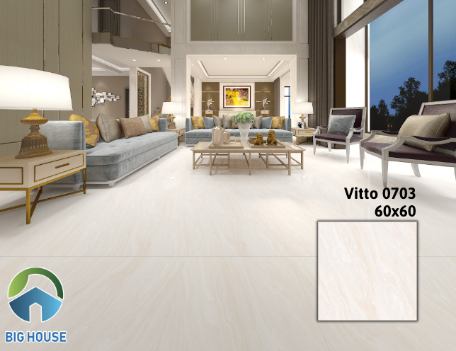 Gạch Vitto 0703 kích thước 60x60 màu sắc nhã nhặn