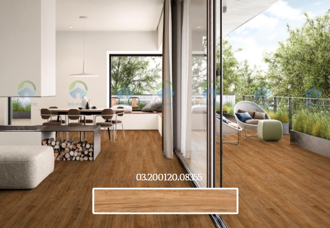 Gạch lát nền nhà giả gỗ 20x120 phù hợp cho cả nội và ngoại thất