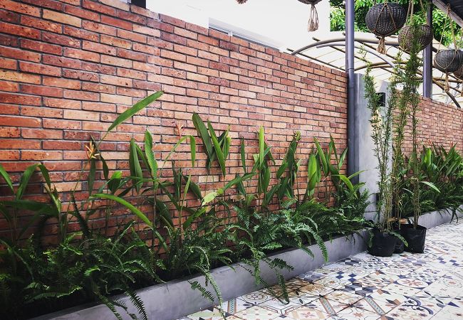 ứng dụng gạch giả cổ ốp tường rào