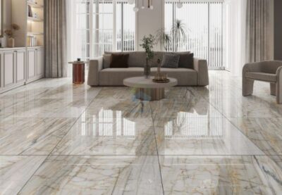 BST Gạch lát nền màu trắng vân đá Đẹp chuẩn Xu hướng Mới