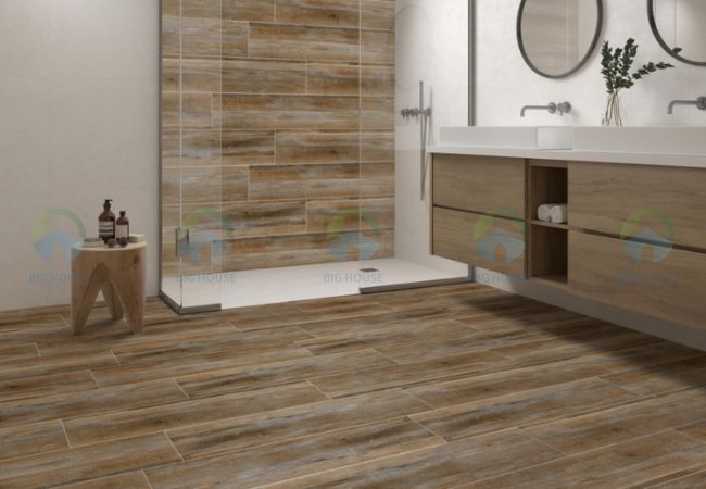 Gạch lát nền nhà vệ sinh giả gỗ Prime 200x1200 08354