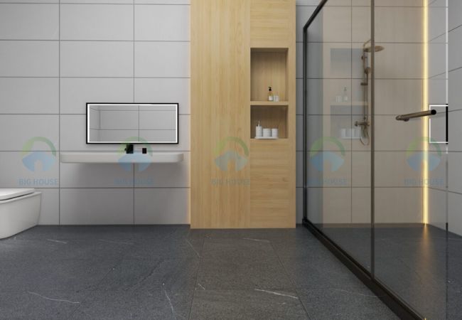 gạch lát nền nhà vệ sinh 60x60 Apodio A66NB602