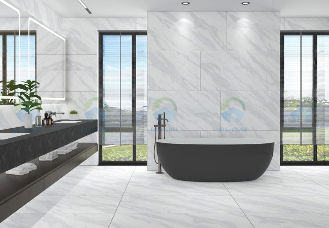 gạch lát nhà tắm chống trơn 60x120 Đồng Tâm 60120NILE002-H+